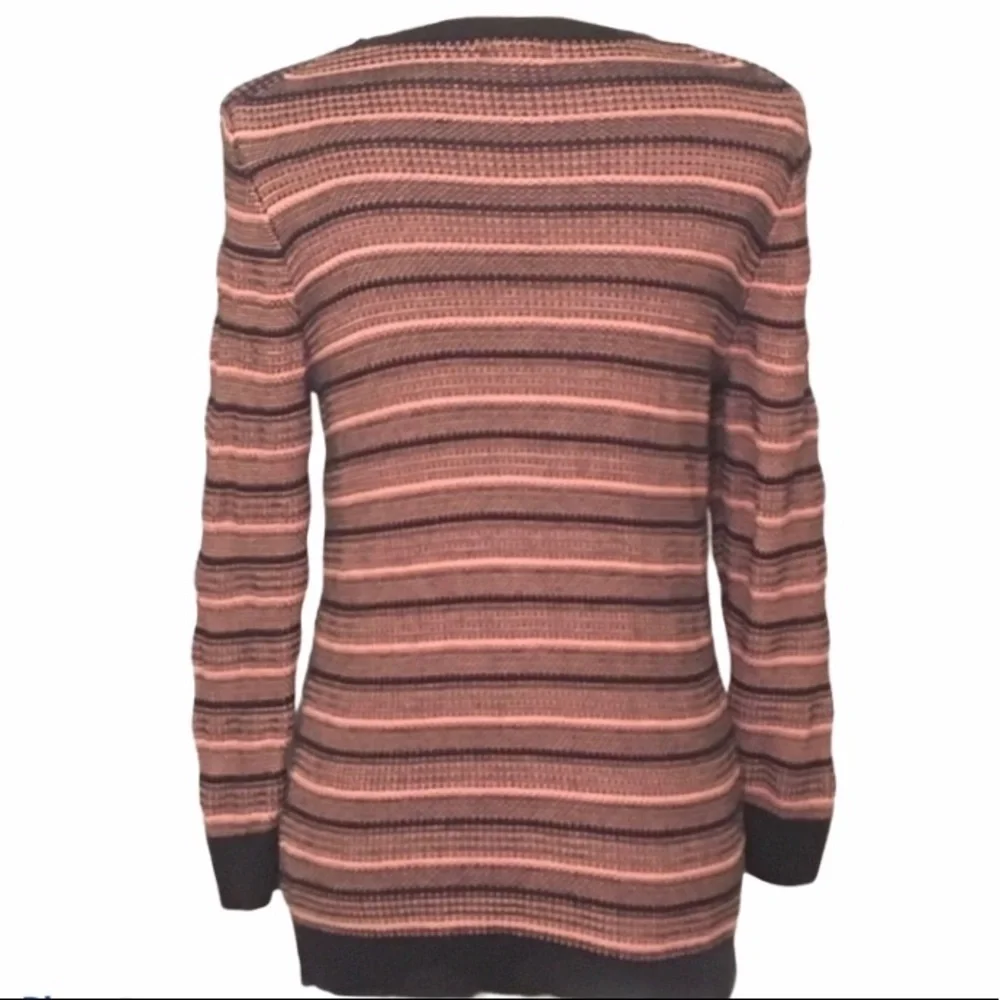 J. Crew Textured Stripe Crew Neck Sweater M